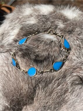 Blue Enamel? And Silver Bracelet